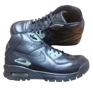 Rare! Nike Men's Air Max 90 Sneakerboots Black Leather - 317219-004 Size 5.5